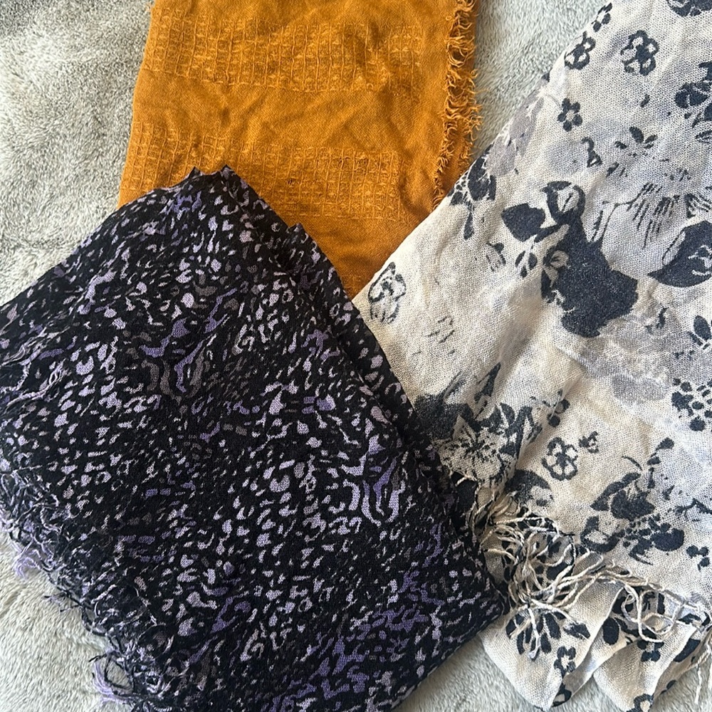 3 scarves